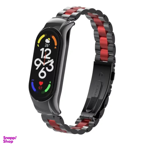 مچ بند هوشمند شیائومی مدل Mi band 7 به همراه بند فلزی