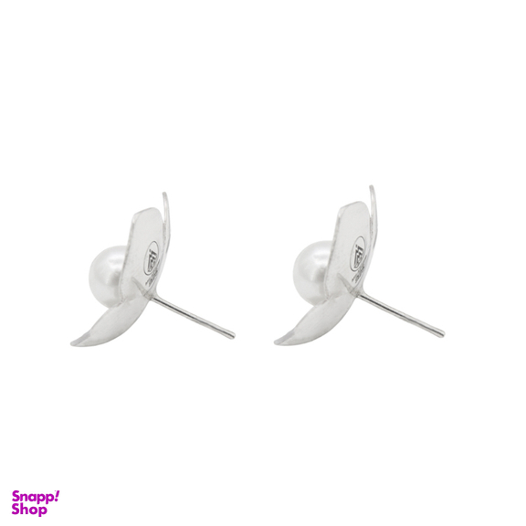 گوشواره نقره زنانه مدل نیلوفر مروارید کد 332