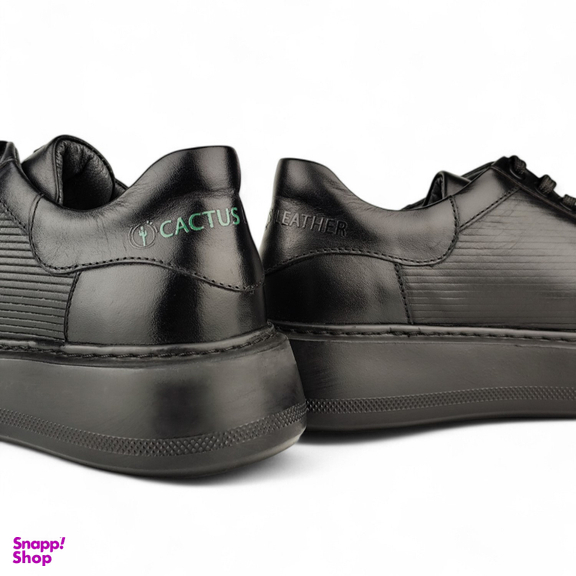 کفش راحتی زنانه چرم کاکتوس کد ws1058 رنگ مشکی