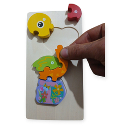 بازی آموزشی پازل چوبی برجسته طرح پرنده