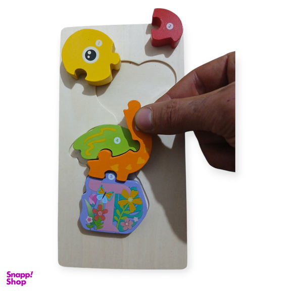 بازی آموزشی پازل چوبی برجسته طرح پرنده