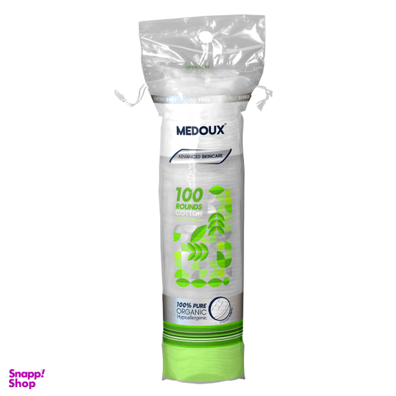 پد پاک کننده آرایش مداکس مدل Organic بسته 100 عددی