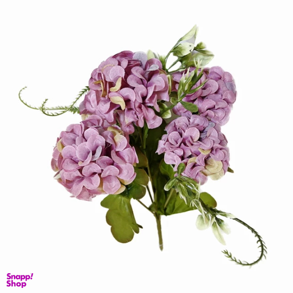 دسته گل مصنوعی 5 شاخه مدل بوته جعفری رنگ یاسی