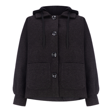 پالتو زنانه السانا مدل فرتاک کد 236901 رنگ مشکی