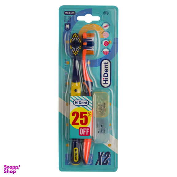 مسواک های دنت مدل اسپرت مارشال کد 905 با برس متوسط بسته 2 عددی