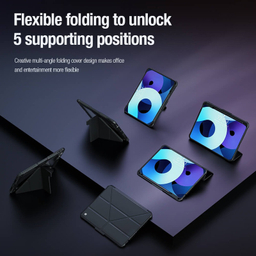 کیف کلاسوری نیلکین مدل Bumper Pro Leather Multi-Angle Folding مناسب برای تبلت اپل iPad Pro 11 2024