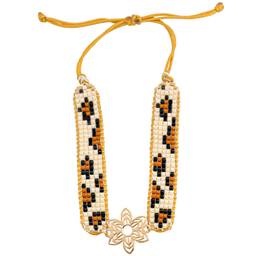 دستبند طلا 18 عیار زنانه میلی گالری مدل آسانسوری میوکی طرح گل کد MT1424