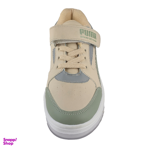 کتانی راحتی طرح PUMA کد B 1258 رنگ کرم سبز