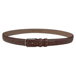 کمربند مردانه نوین چرم مدل دودوخت طرحدار کد SS-BT0702-2 سایز 105 سانتی متر