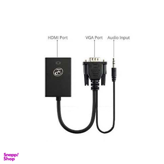 مبدل VGA به HDMI ایکس پی مدل XP-T906H طول 20 سانتی‌ متر