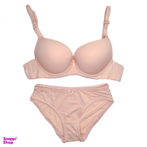 ست لباس زیر زنانه کد N-0008 رنگ کرم