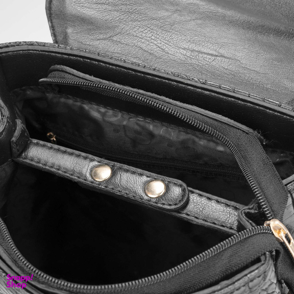 کوله پشتی زنانه بیسراک مدل کروکو کد 122129 رنگ مشکی