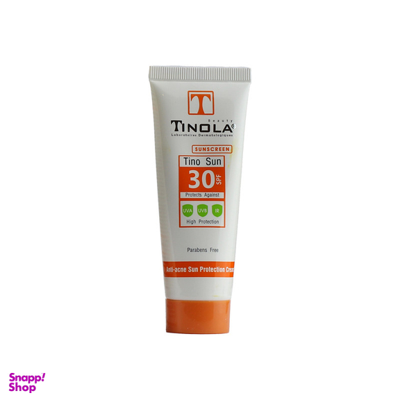 کرم ضد آفتاب بدون رنگ تینولا بیوتی SPF 30 مدل Tino Sun مناسب پوست های چرب و مختلط حجم 40 میلی لیتر