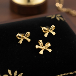 نیم ست طلا 18 عیار زنانه مدل پاپیون