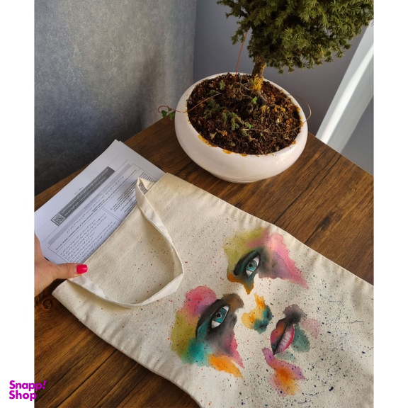 ساک خرید مدل چهره آبرنگی