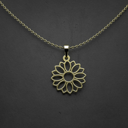 گردنبند طلا 18 عیار زنانه مدوپد مدل گل کد PP2-1-1198