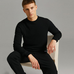 سویشرت مردانه 27 مدل Basic MR01 رنگ مشکی