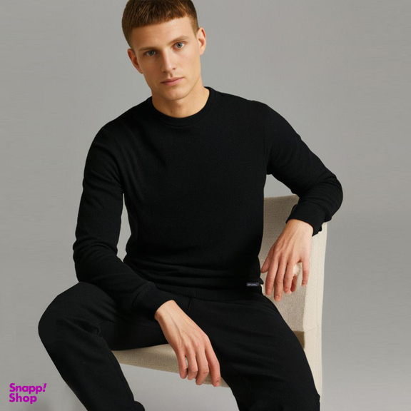 سویشرت مردانه 27 مدل Basic MR01 رنگ مشکی