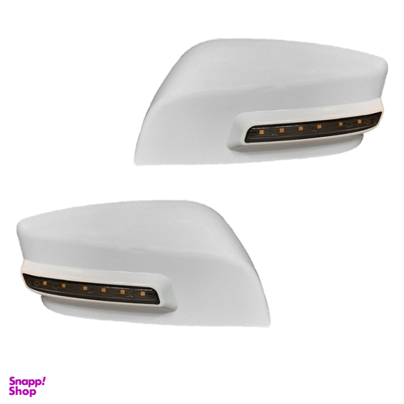 فلاپ آینه چراغ دار خودرو کالانیکس مدل FEL-QUKICKWH10368 مناسب کوییک مجموعه 2 عددی