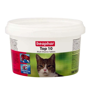 قرص مولتی ویتامین گربه بیفار مدل تاپ 10 بسته 180 عددی
