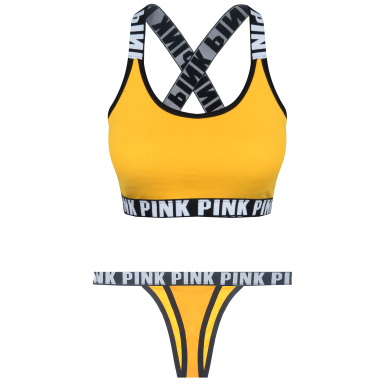 ست نیم تنه و شورت زنانه کد 1013 رنگ زرد