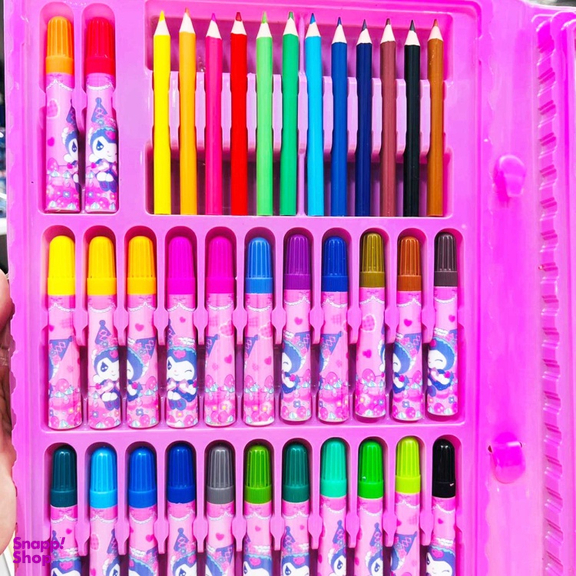 بسته لوازم تحریر مدل کرومی عروسکی کد 04 مجموعه 86 عددی