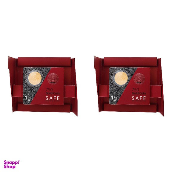 شمش گرمی طلا 18 عیار طلای سیف مدل S2 وزن 2 گرم - 2 عدد شمش 1 گرمی