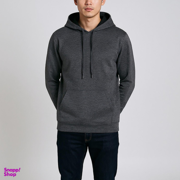 هودی مردانه آر اِن اِس مدل 12102288 رنگ طوسی