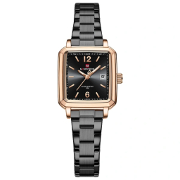 ساعت مچی عقربه ای زنانه نیوی فورس مدل NF9252RGBB رنگ مشکی