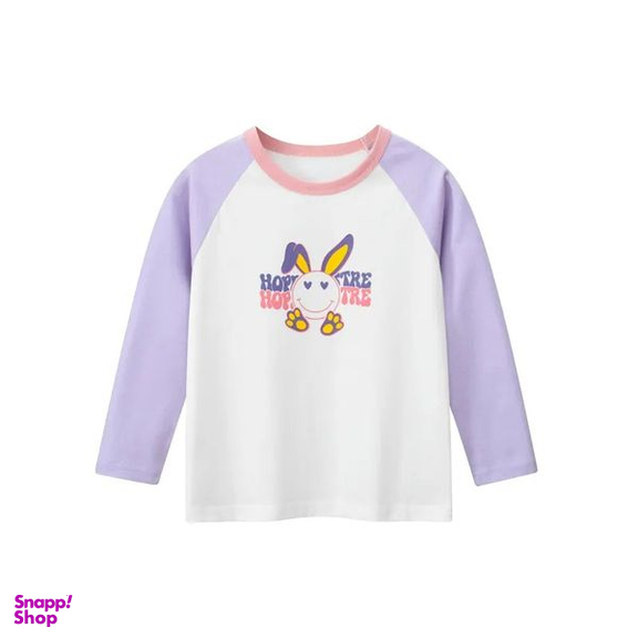 تی شرت آستین بلند دخترانه هومنیتی مدل WYKGTS3063