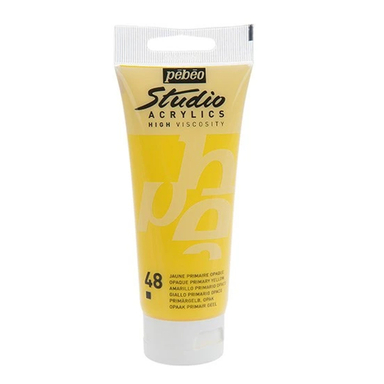 رنگ اکریلیک پبیو مدل studio شماره 48 opaque primary yellow حجم 100 میلی لیتر