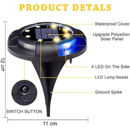 چراغ دفنی خورشیدی مدل C71 مجموعه 4 عددی