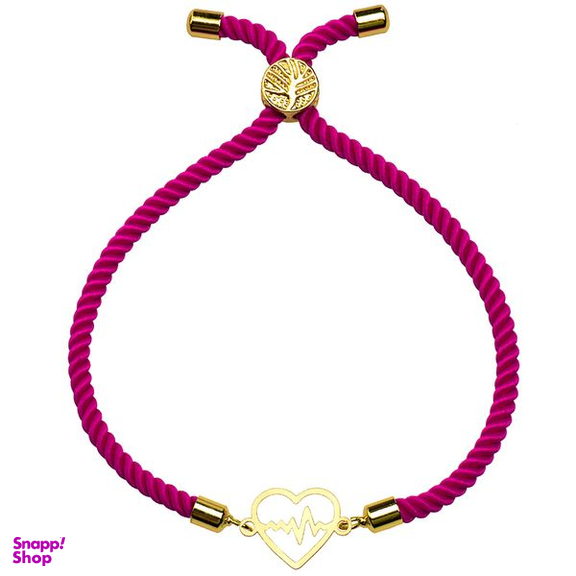 دستبند طلا 18 عیار زنانه کرابو طرح قلب و ضربان مدل Kr2182