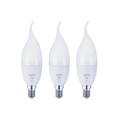لامپ LED اشکی 7 وات بورسر مدل CL37 پایه E14 بسته 3 عددی