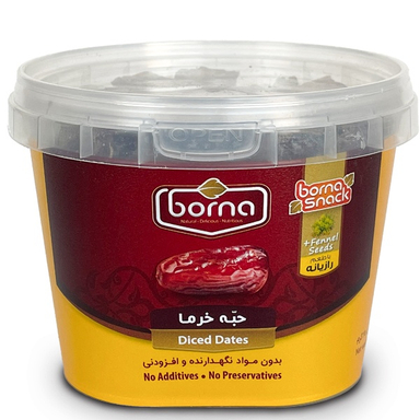 حبه خرما با طعم رازیانه برنا وزن 250 گرم