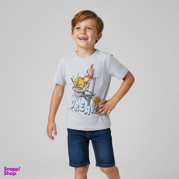 تیشرت آستین کوتاه پسرانه فیورلا مدل basketball dream کد 35062