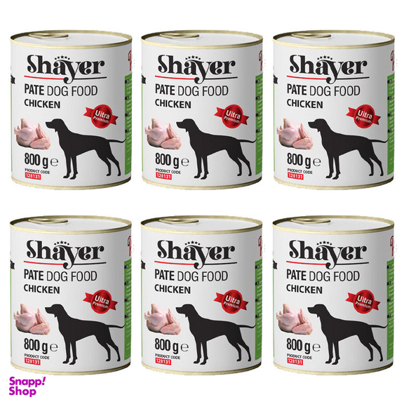 کنسرو غذای سگ شایر مدل Chicken وزن 800 گرم بسته 6 عددی