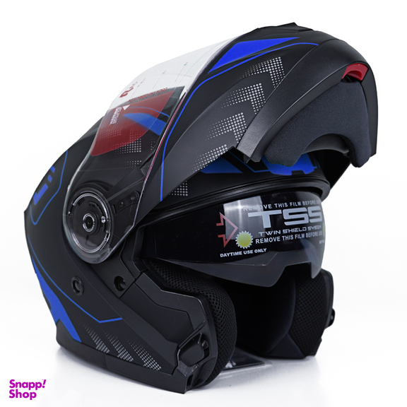 کلاه کاسکت فک متحرک ردلاین مدل 937 طرح blue arrow mt