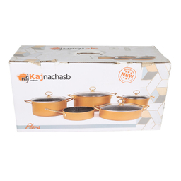 سرویس پخت و پز 9 پارچه کاج نچسب مدل فلورا