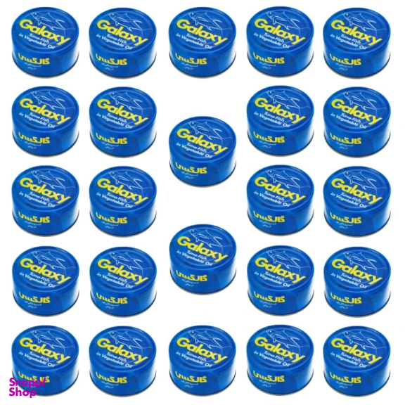 کنسرو ماهی تن در روغن گالکسی وزن 180 گرم بسته 24 عددی