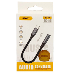 مبدل Type-C به Jack 3.5mm جووی کد TC-19 طول 0.12 متر