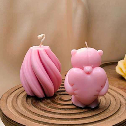 شمع مدل گوی و قلب کد 117 مجموعه 2 عددی