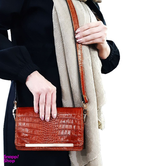 کیف دوشی چرم طبیعی زنانه مدل سارا