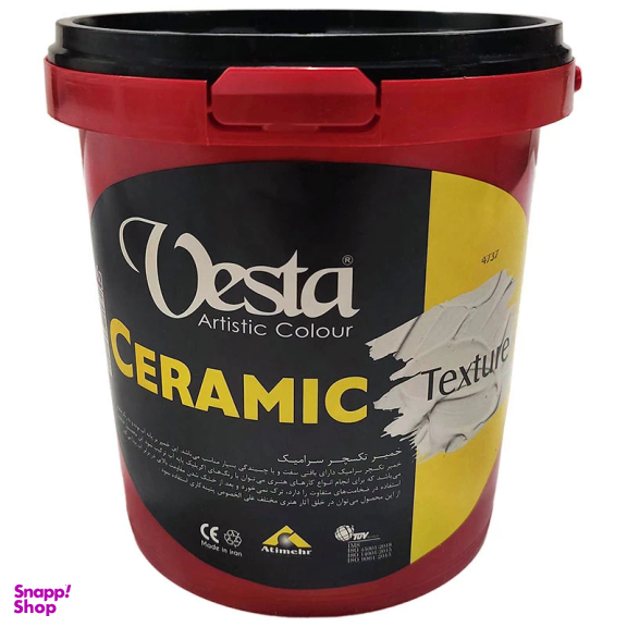 خمیر تکسچر وستا مدل Ceramic رنگ سفید حجم 750 میلی لیتر