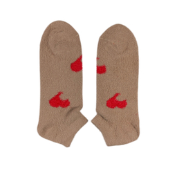 جوراب زنانه مچی پشمی طرح قلب کد 24243