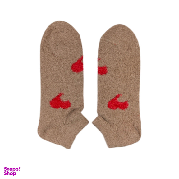 جوراب زنانه مچی پشمی طرح قلب کد 24243