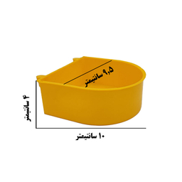 ظرف دان خوری پرنده نیم دایره بزرگ مناسب طوطی و پرندگان زینتی