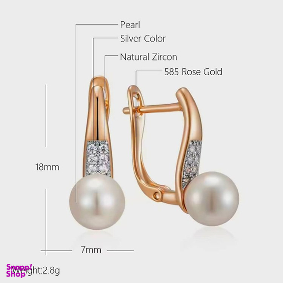 گوشواره زنانه ژوپینگ طرح مروارید کد Artcity9