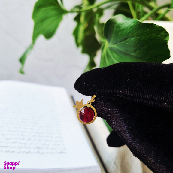 آویز گردنبند طلا 18 عیار زنانه گوزن مدل انار یلدا کد MG589