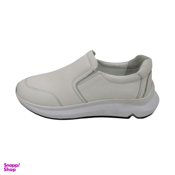 کفش طبی زنانه چرم ریباری مدل C22 رنگ سفید